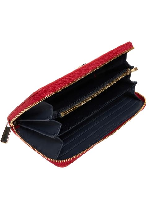 Portafoglio rosso in poliuretano Tommy Hilfiger | AW0AW17744VLP